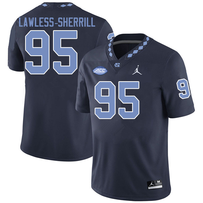 Jordan Brand Men #95 Brant Lawless-Sherrill North Carolina Tar Heels College Football Jerseys Sale-B